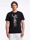 Robert Graham Messi Splash Short Sleeve T-shirt In Black