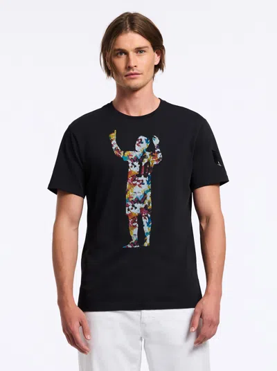 Robert Graham Messi Splash Short Sleeve T-shirt In Black