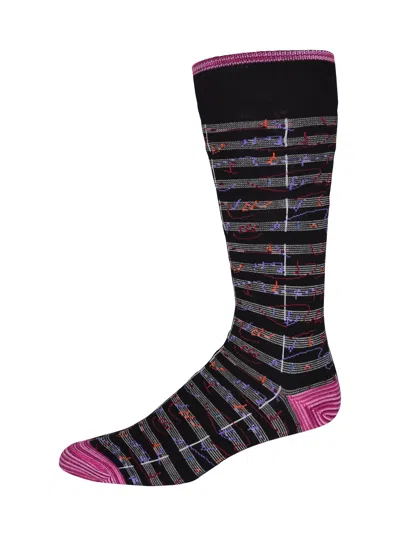 Robert Graham Metronome Socks In Black