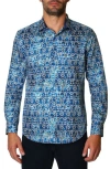 Robert Graham Mezza Abstract Print Button-up Shirt In Blue