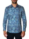 Robert Graham Mezza Abstract Print Button-up Shirt In Blue