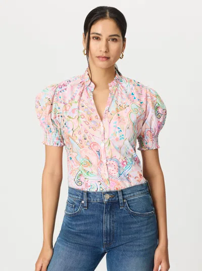 Robert Graham Mila Short Sleeve Shirt In Multi