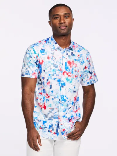 Robert Graham Milbridge Short Sleeve Button Down Polo In Multi