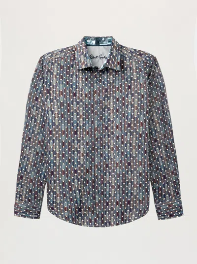Robert Graham Missing Links Long Sleeve Button Down Shirt Big In Navy
