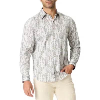 Robert Graham Missing Links Long Sleeve Stretch Cotton Shirt In Purple
