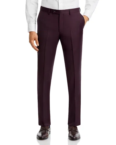 Robert Graham Modern Fit Burgundy Sharkskin Suit Pants
