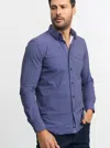 Robert Graham Vargas Trim Fit Abstract Floral Knit Button-up Shirt In Navy