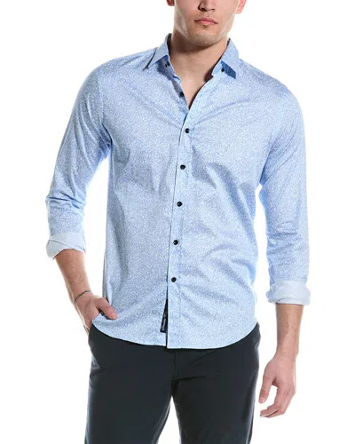 Robert Graham Moretti Tailored Fit Woven Shirt In Blue
