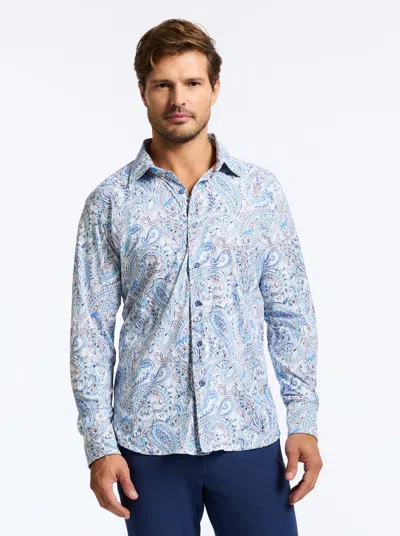 Robert Graham Muir Long Sleeve Button Down Shirt Tall In Blue