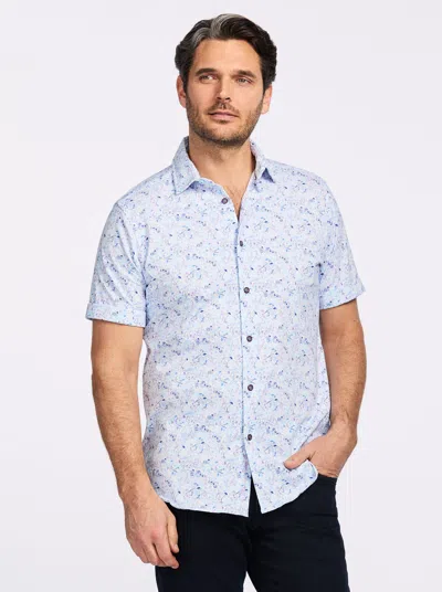 Robert Graham Myers Short Sleeve Button Down Shirt In Blue
