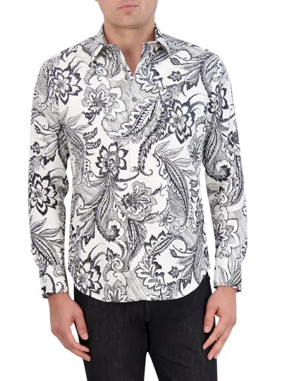 Robert Graham Nadeera Long Sleeve Button Down Shirt In White