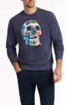 Robert Graham Neon Bones Graphic Sweatshirt In Blue