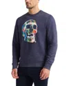 Robert Graham Neon Bones Graphic Sweatshirt In Blue