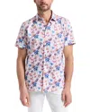 Robert Graham Norby Short Sleeve Button Down Shirt In Pink