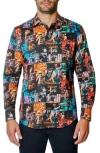 Robert Graham Novak Woven Shirt In Black Multi