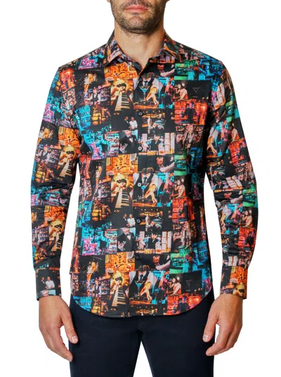 Robert Graham Novak Woven Shirt In Black Multi