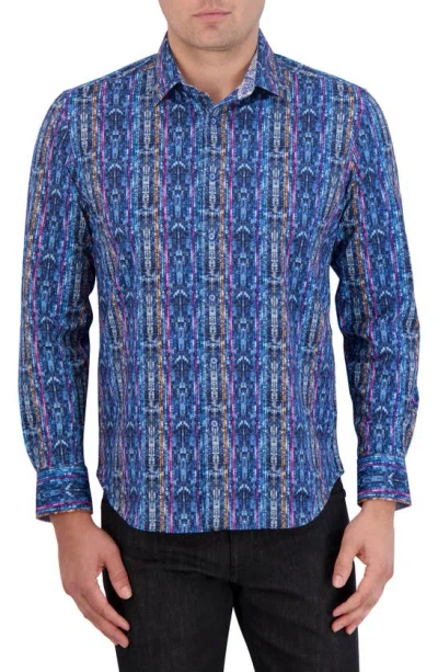 Robert Graham Oasis Knit Button-up Shirt In Neutral