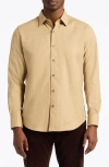 Robert Graham Odyssey Classic Fit Long Sleeve Stretch Cotton Button-up Shirt In Brown
