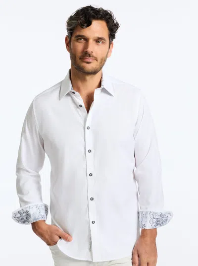 Robert Graham Odyssey Long Sleeve Button Down Shirt In White