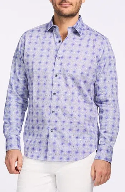 Robert Graham Ogden Cotton Button-up Shirt In Blue