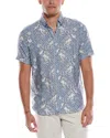 Robert Graham Olin Tailored Fit Woven Shirt In Blue
