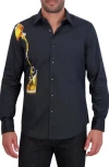 Robert Graham On Ice Long Sleeve Woven Button-up Shirt In Black