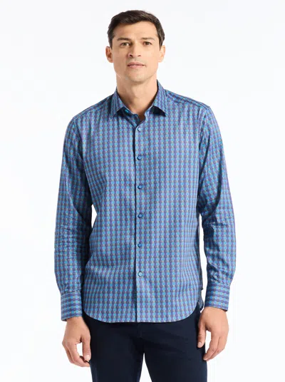 Robert Graham Ostin Long Sleeve Button Down Shirt In Blue