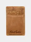Robert Graham Pacey Card Case In Cognac