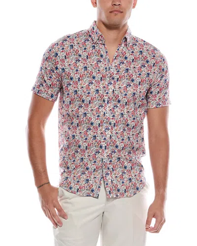 Robert Graham Padar Tailored Fit Woven Shirt In White