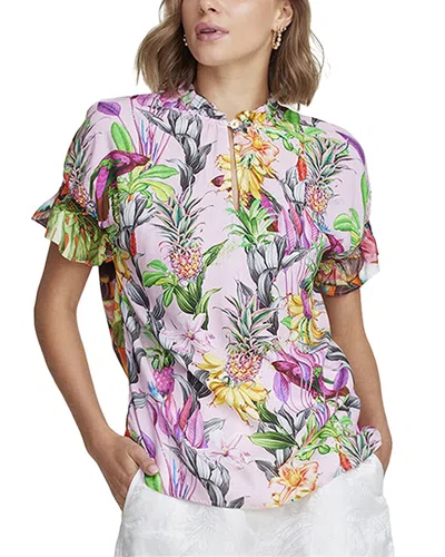 Robert Graham Paige Woven Shirt In Purple