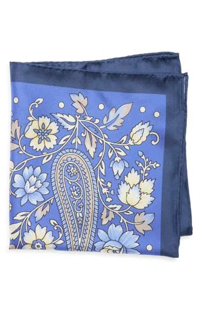 Robert Graham Paisley Floral Pocket Square In Neutral