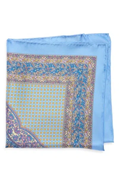 Robert Graham Paisley Floral Pocket Square In Burgundy