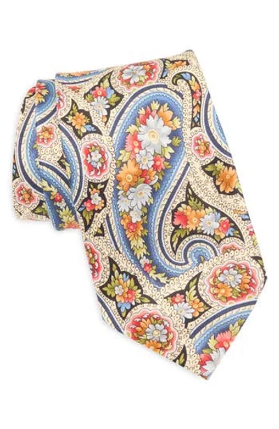 Robert Graham Paisley Floral Silk Tie In Multi
