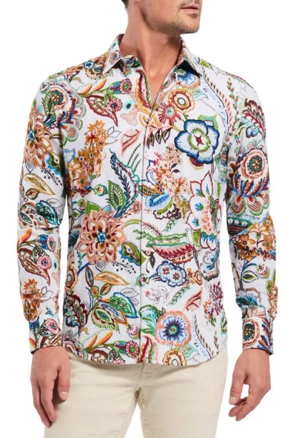 Robert Graham Palawan Embroidered Floral Button-up Shirt In Multi