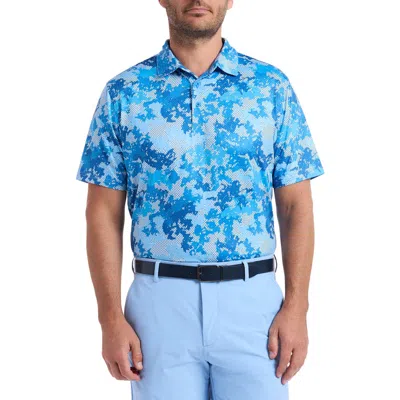 Robert Graham Parkston Open Knit Polo In Blue
