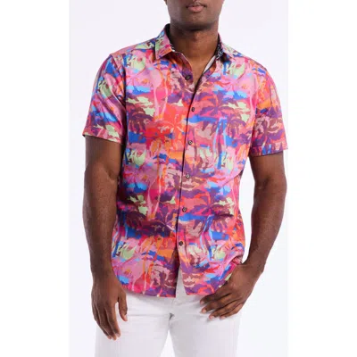 Robert Graham Pasco Short Sleeve Cotton Button-up Shirt In Multi