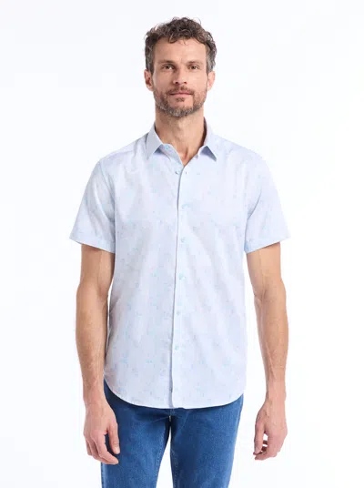 Robert Graham Pell Short Sleeve Button Down Shirt In Blue