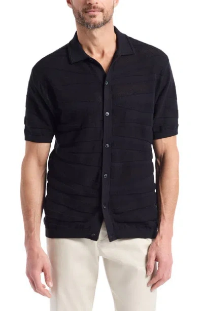 Robert Graham Penlyn Cotton Button-up Sweater In Black