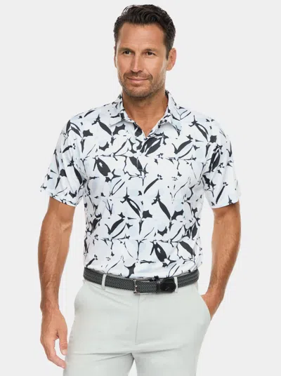 Robert Graham Perin Short Sleeve Knit Polo In White