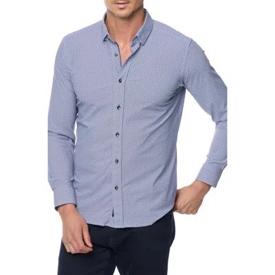 Robert Graham Perrin Tailored Fit Geo Print Button-up Shirt In Navy