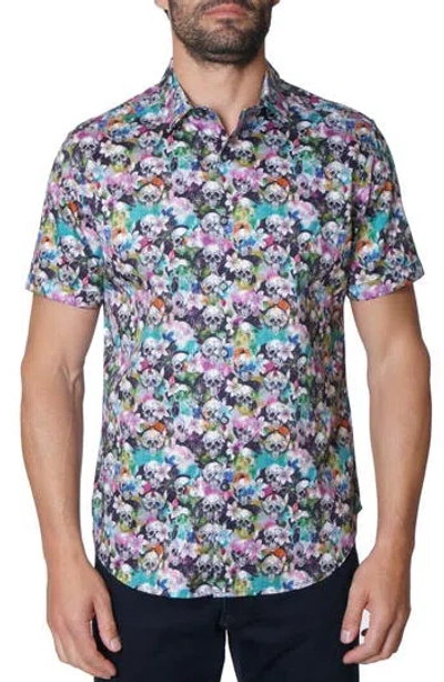 Robert Graham Perry Short Sleeve Woven Button-up Shirt In Multi