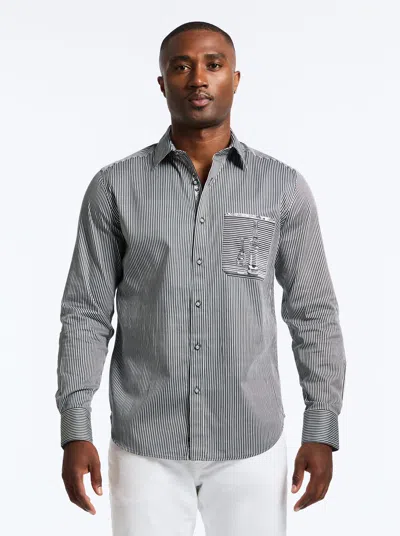 Robert Graham Perspective Long Sleeve Button Down Shirt In Black
