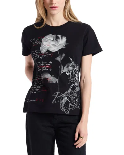 Robert Graham Petal Pages Short Sleeve T-shirt In Black