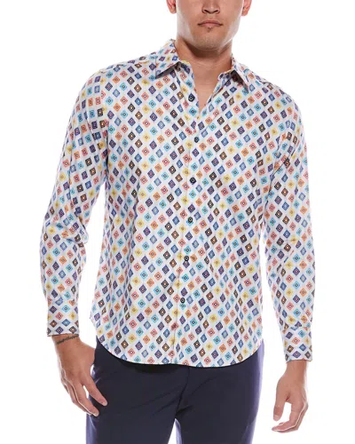 Robert Graham Peterman Classic Fit Woven Shirt In White