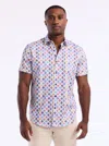 Robert Graham Peterman Short Sleeve Cotton Button-up Shirt In Multi