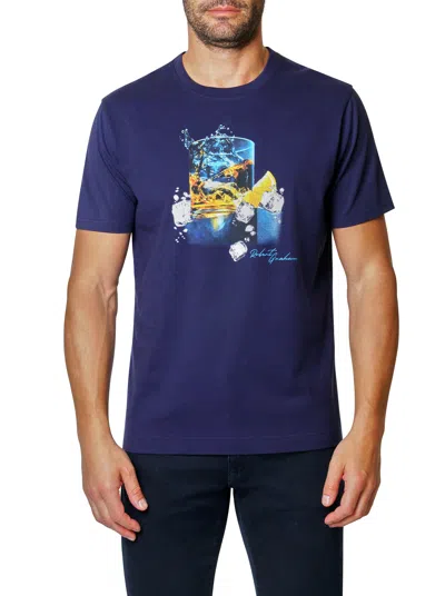 Robert Graham Petes Short Sleeve T-shirt In Navy
