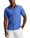 Shop Robert Graham Pidmont Printed Short Sleeve Shirt In Blue