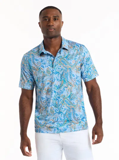 Robert Graham Pike Short Sleeve Polo In Blue