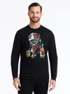 Robert Graham Plaid Pup Long Sleeve Knit Shirt In Black