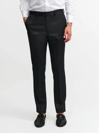 Robert Graham Plain Front Tuxedo Dress Pant In Black